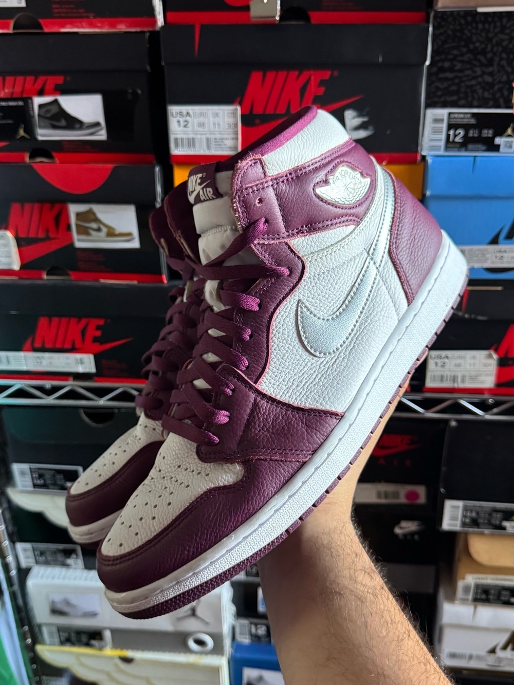 Nike Air Jordan 1 High - White & Burgundy